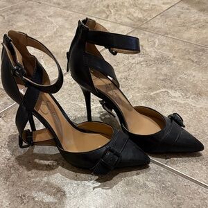 Jessica Simpson Black Ankle Strap Heels